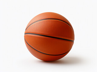 Fototapeta premium White background featuring an isolated sports basketball