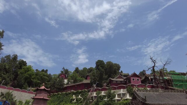 The natural landscape of Yuquan Temple in Tianshui City, Gansu Province, China,
