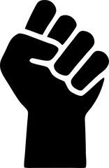 Fist black design isolated template.