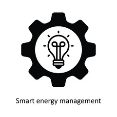 Smart energy management  vector filled outline Icon Design illustration. Smart Home and Technology Symbol on White background EPS 10 File