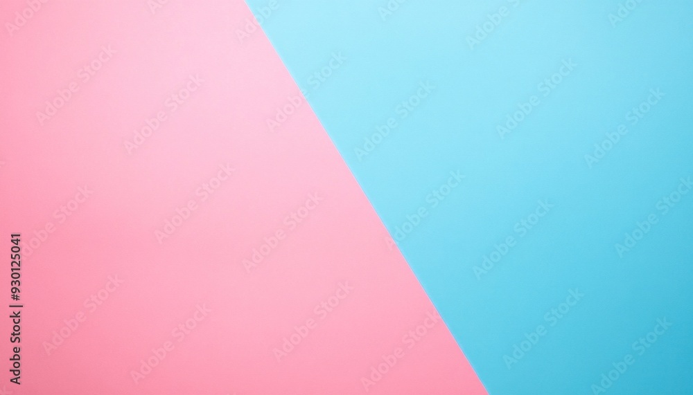 Poster minimal geometric background with two tone color paper, top view