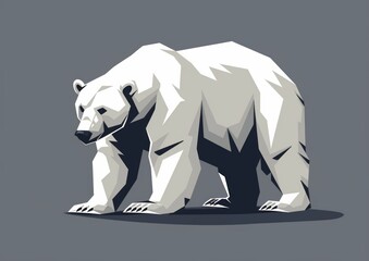 Naklejka premium A polar bear vector illustration