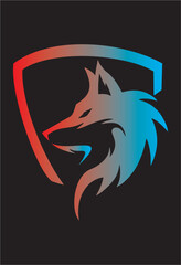 the fox gradient logo design