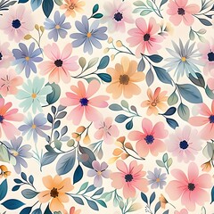 seamless pattern with flowers