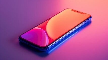 Detailed photograph of a phone isolated on a gradient background.