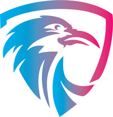 Obraz premium the bird gradient logo design