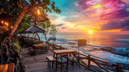 Fototapeta premium Beautiful sunset on the beach