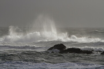 Typical northern portuguese coast wind storm