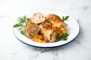 Meat roulade with vegetables