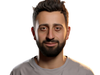 Obraz premium Professional PNG Cutout of a Handsome Caucasian Man: Designed for Easy Integration into Creative Projects, Offering Detailed Facial Features and Excellent Image Quality