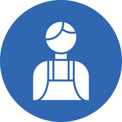 Shopkeeper glyph circle icon