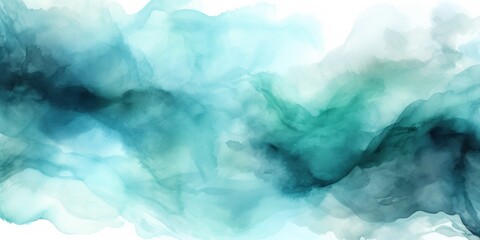 Teal light watercolor abstract background