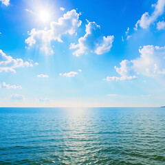 Obraz premium Sea, ocean, sea landscape, Ocean landscape, sea view, ocean view, summer, sunny whether in ocean and sea