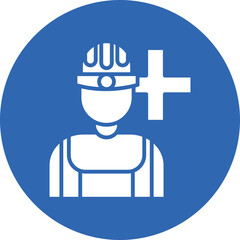 Industrial Safety glyph circle icon