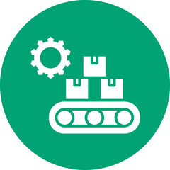 Manufacturing glyph circle icon