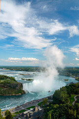 View from the Skylon Tower at the Horseshoe Bend of the Niagara Falls