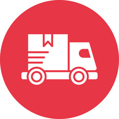 Logistics glyph circle icon