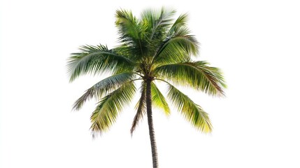 Isolated Palm Tree on a White Background