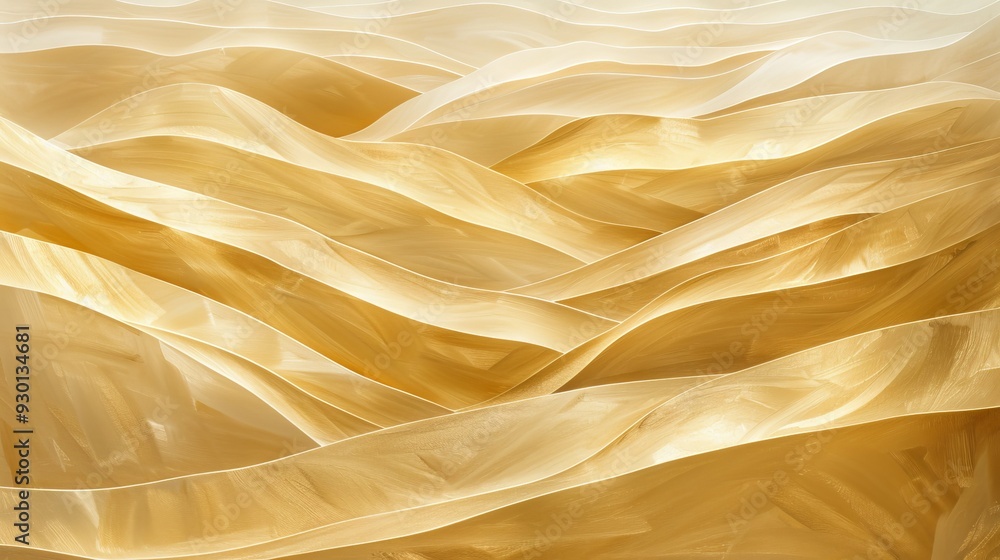 Poster gentle waves of light gold texture form a calming backdrop illuminated by soft natural light for cre