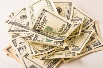 Paper money lot of dollar banknotes