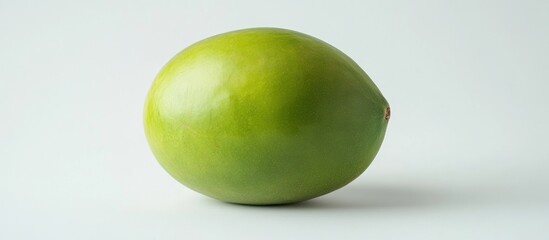 Obraz premium Green Mango on a White Background