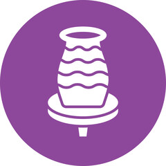 Pottery Wheel glyph circle icon