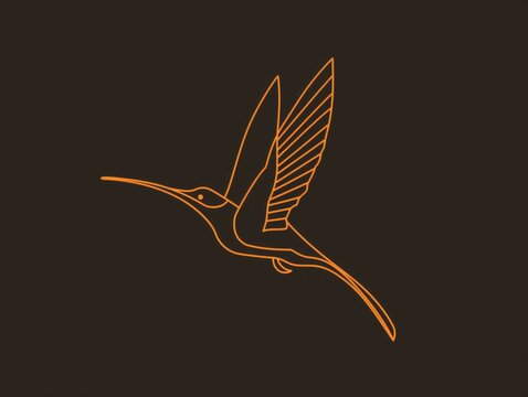 recommend clip art: Minimalist Hummingbird Line Art Illustration