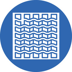 Handwoven Fabric glyph circle icon