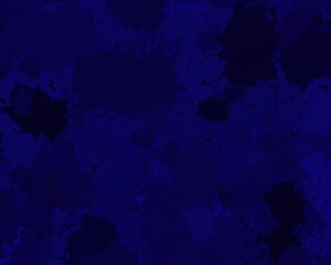 Midnight blue abstract background with textured and layered paint splatters, perfect for mysterious and moody designs.