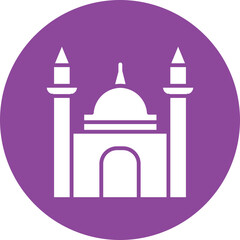 Hagia Sophia glyph circle icon