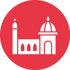 Florence Cathedral glyph circle icon