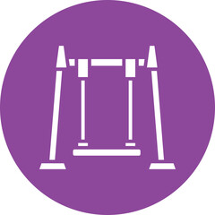 Swings glyph circle icon