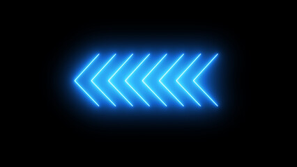 Abstract glowing arrow loading icon illustration. Glowing Arrows on a Black Background.