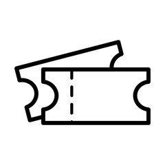 Entry ticket, coupon - vector icon