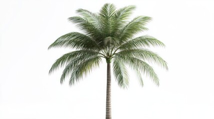 Obraz premium Palm Tree Isolated Against White Background