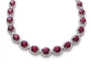 Obraz premium Elegant Ruby and Diamond Necklace