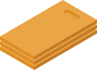 Stack of plywood boards for construction and building