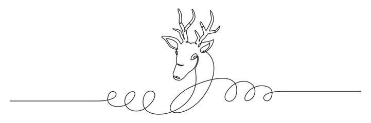 reindeer line art 