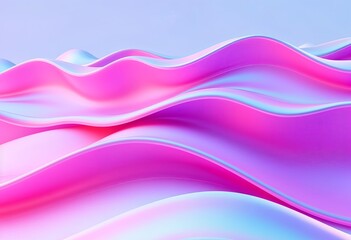 Fototapeta premium Dynamic 3D waves in a neon color