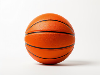 Fototapeta premium Orange basketball ball set against a white background