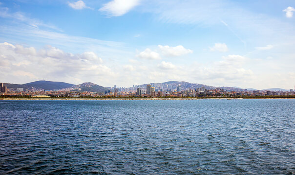 shorescape of maltepe kartal towns in istanbul 
