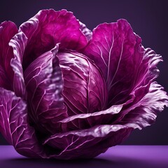 Obraz premium Detailed Texture of Red Cabbage