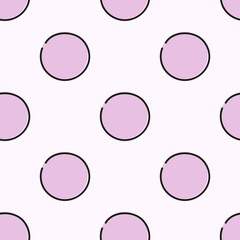 Hand drawn seamless patter with circles