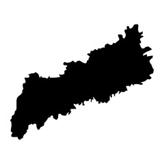 Obraz premium Sahiwal district map, administrative division of Pakistan. Vector illustration.