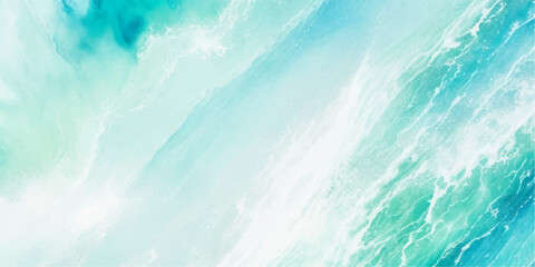 abstract soft blue and green abstract water color ocean wave texture background. Banner Graphic Resource as background for ocean wave and water wave abstract graphics	