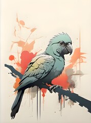 parrot on a branch