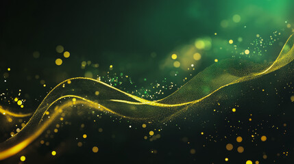 Abstract digital background electromagnetic wave background Innovation digital wave, information technology background and luxury background with golden line decoration and curve light effect