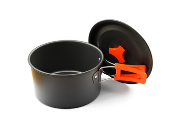 aluminum camping pot with heat-resistant aluminum lid