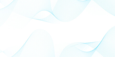 Abstract blue wavy lines Digital frequency track equalizer background. Curved wave smooth stripe seamless pattern. Wave lines created using blend tool. graphic design template banner business wave.