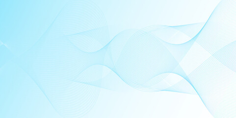 Abstract blue wavy lines Digital frequency track equalizer background. Curved wave smooth stripe seamless pattern. Wave lines created using blend tool. graphic design template banner business wav